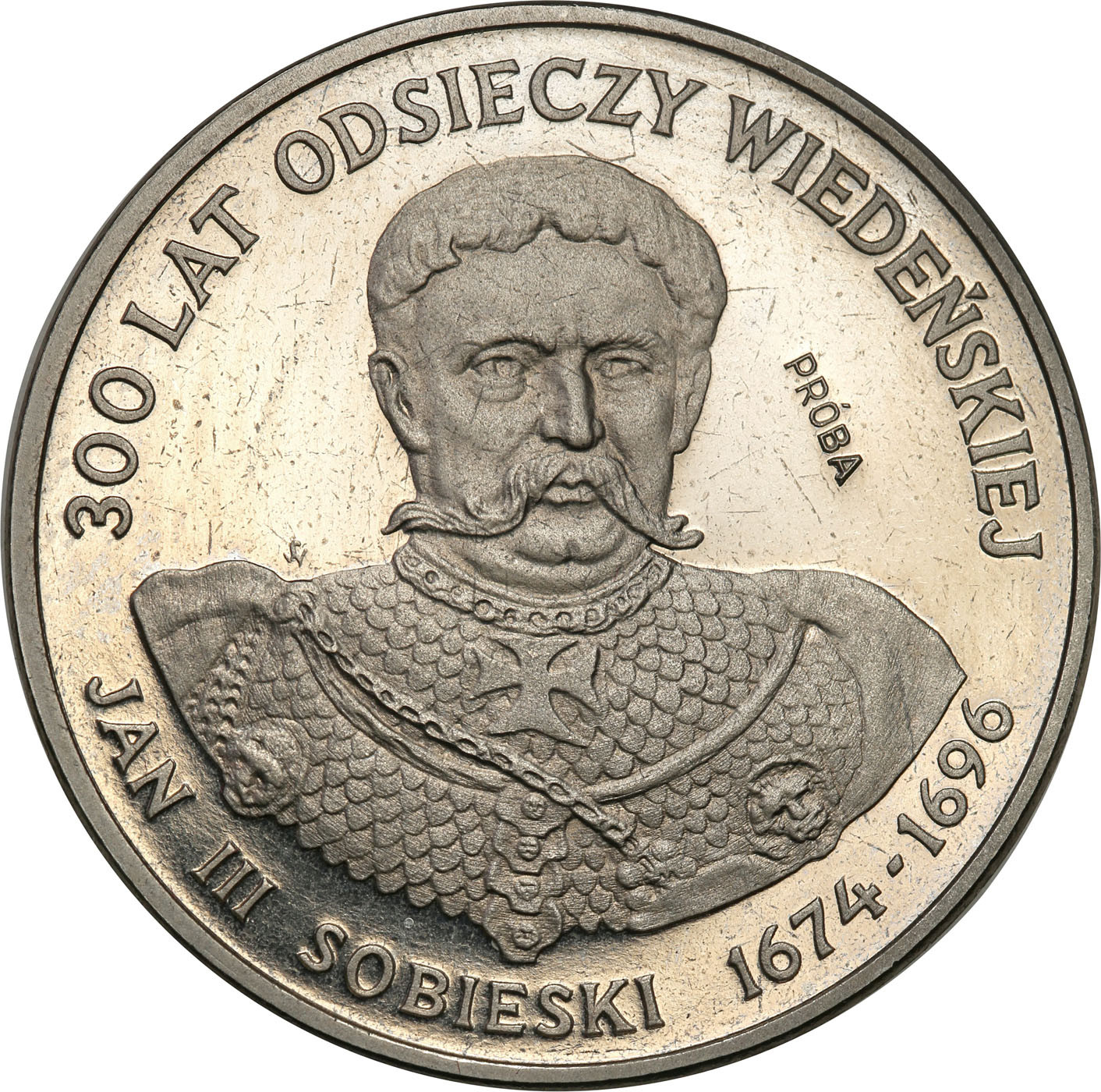 PRL. PRÓBA Nikiel 200 złotych 1983 – Odsiecz Wiedeńska – Jan III Sobieski